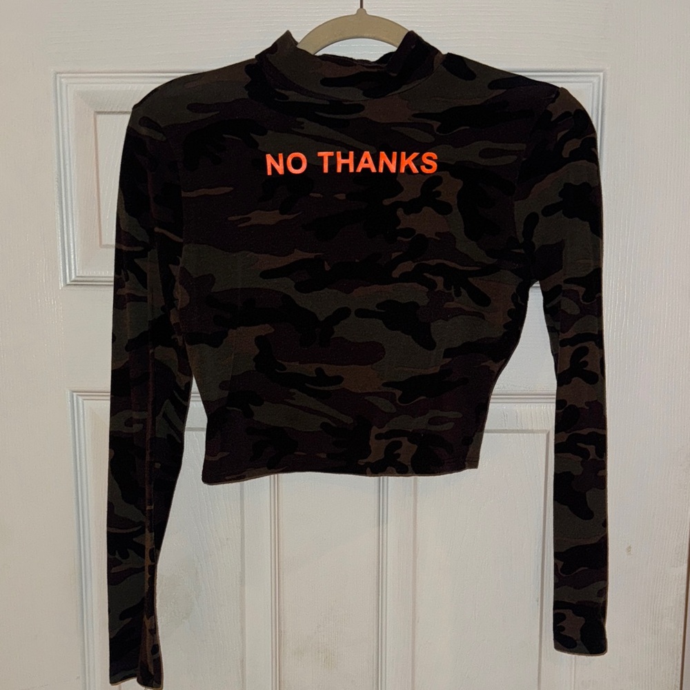 Fashion Nova Camo Crop Top